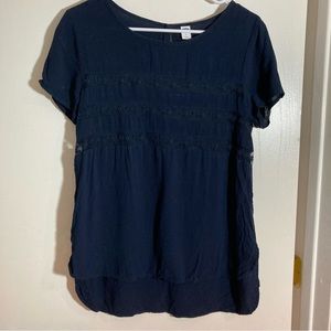 Old‎ Navy sheer stripe top medium
